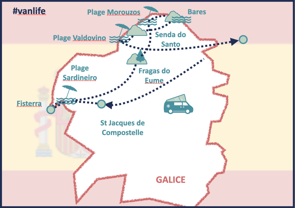 En van le long d’un nord-est de l’Espagne : partie 3&nbsp;(Galice)